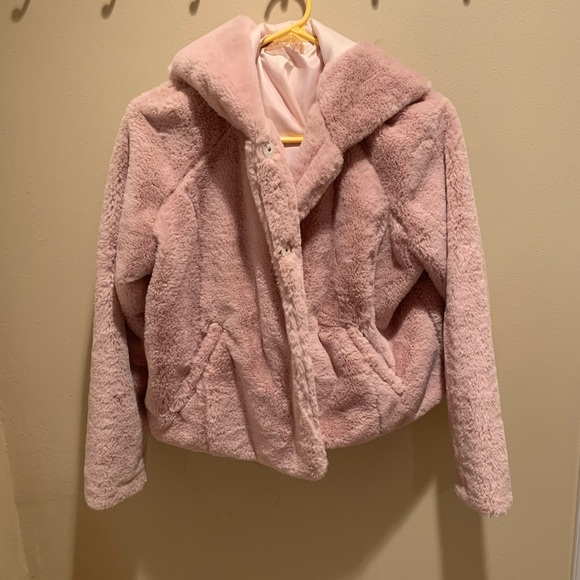 honey mi honey Jackets & Blazers - Pink fuzzy bunny jacket